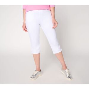 Quacker Factory Women's Pants Sz L Make Your Selection: White